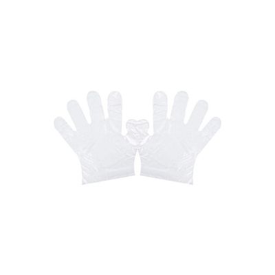 100-Piece Disposable Plastic Gloves Transparent