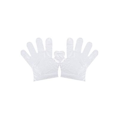 100-Piece Disposable Plastic Gloves clear