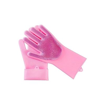 2-Piece Silicone Gloves Set Pink