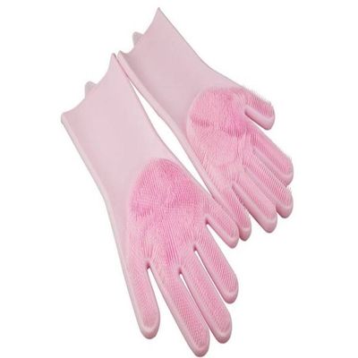 Waterproof Silicone Gloves Pink