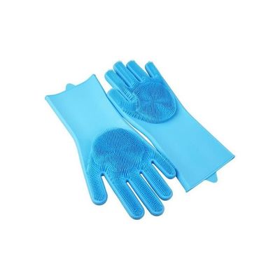 Durable Waterproof Dishwashing Gloves Blue 300g