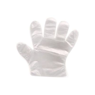 100-Piece Disposable Plastic Gloves Clear 15.6cm