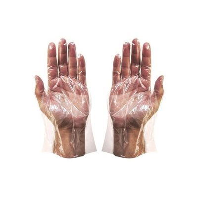 100-Piece Polythene Gloves Clear 105millimeter