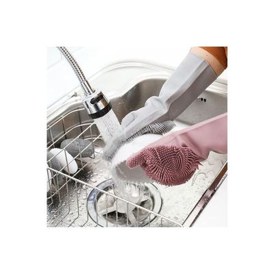 Silicone Dishwashing Gloves Pink 36ƒ”8ƒ”18centimeter