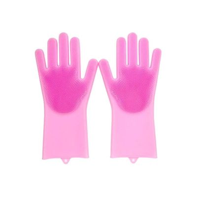 2-Piece Silicone Glove Set Pink