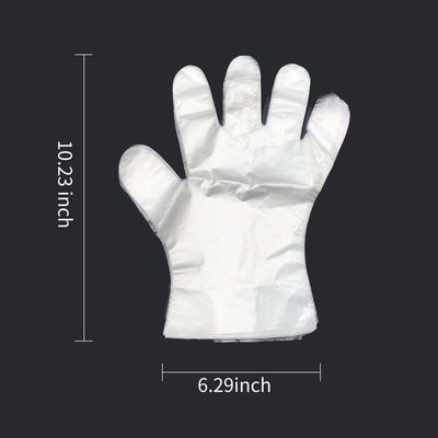100-Piece Disposable PE Gloves Set White 26cm
