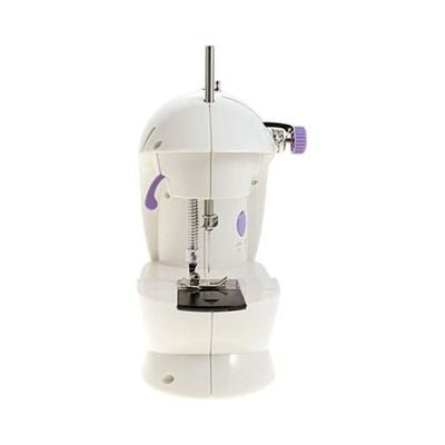 Portable Mini Sewing Machine White/Purple FHSM-202 White/Purple