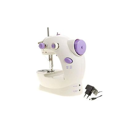 Portable Mini Sewing Machine White/Purple FHSM-202 White/Purple