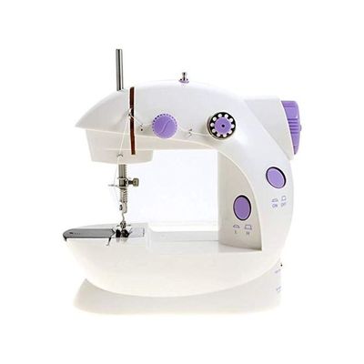Portable Mini Sewing Machine White/Purple FHSM-202 White/Purple