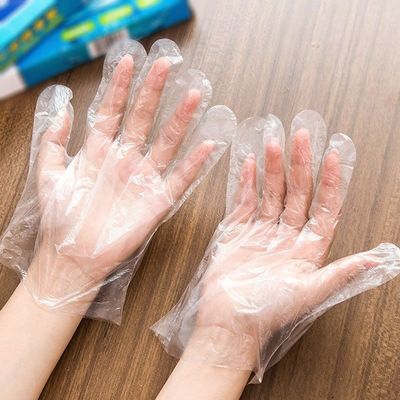 200-Piece Disposable PE Gloves Set White 25.4cm