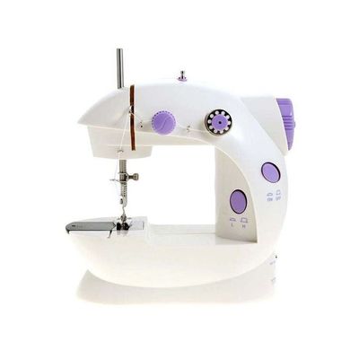 Double Thread Mini Sewing Machine White/Purple FHSM-202 White/Purple