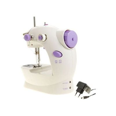 Double Thread Mini Sewing Machine White/Purple FHSM-202 White/Purple