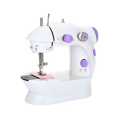 4-In-1 Mini Sewing Machine White/Purple 55846 White/Purple