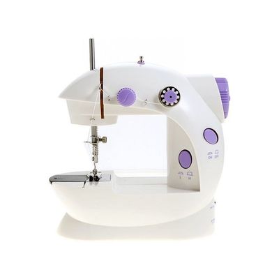 Double Thread 2-Speed Mini Sewing Machine White