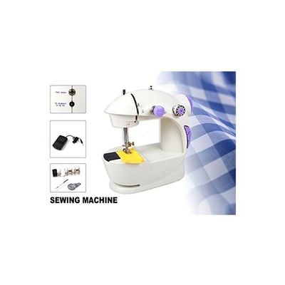 Mini Sewing Machine With Foot Pedal White/Purple 2294 White/Purple