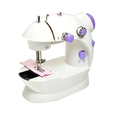 Mini Sewing Machine With Foot Pedal White/Purple 2294 White/Purple