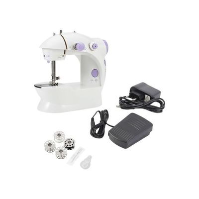 LED Sewing Machine White/Purple/Black 19x9x19centimeter 42102 White/Purple/Black