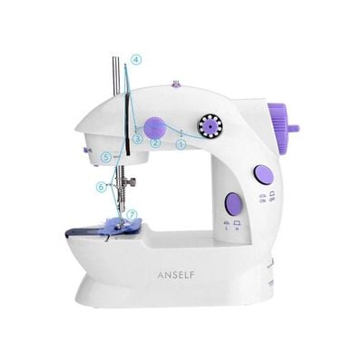 Mini Portable Handheld Sewing Machine White/Purple H32324UK White/Purple