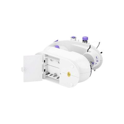 Mini Portable Electric Sewing Machine White/Purple