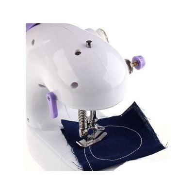 Mini Electric Sewing Machine White/Purple