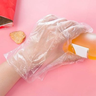 500-Piece Disposable PE Gloves Set White 24.5cm