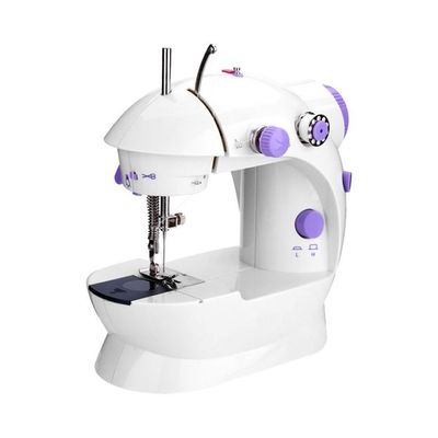 Portable Electric Sewing Machine SM-202A White/Purple