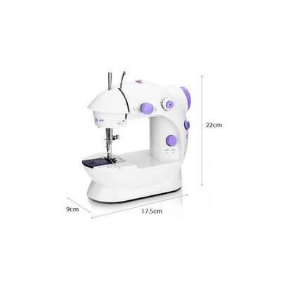 Portable Electric Sewing Machine SM-202A White/Purple