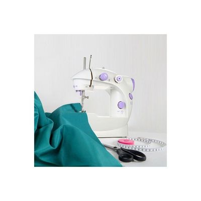 Multi-functional Portable Electric Sewing Machine P-11580UK* White/Purple