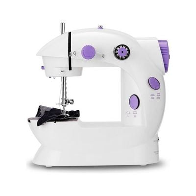 Mini Portable Electric Sewing Machine ZJ100531 White/Purple