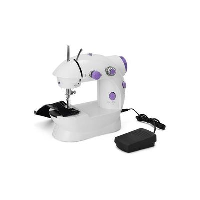 Mini Portable Electric Sewing Machine ZJ100531 White/Purple