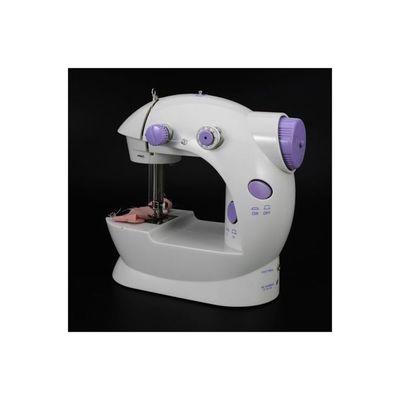 Multifunction Portable Sewing Machine White/Purple/Black 23x21x13centimeter