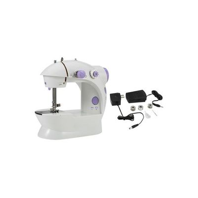 Multifunction Portable Sewing Machine White/Purple/Black 23x21x13centimeter