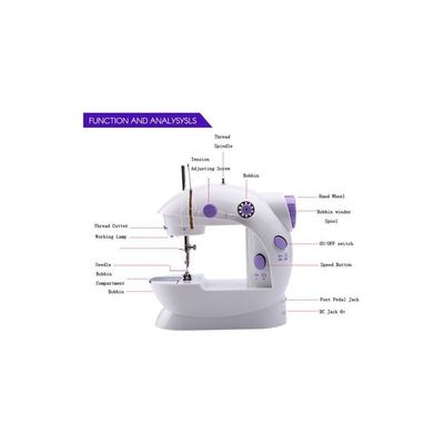 Portable Mini Sewing Machine 6W White/Purple H32520-EU White/Purple