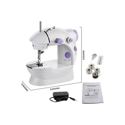 Portable Mini Sewing Machine White/Purple