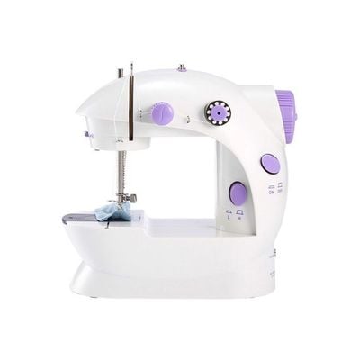 Portable Dual Speed Mini Sewing Machine H32520-UK White/Purple