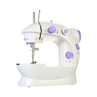 Mini Portable Electric Sewing Machine ZJ100888 White/Purple