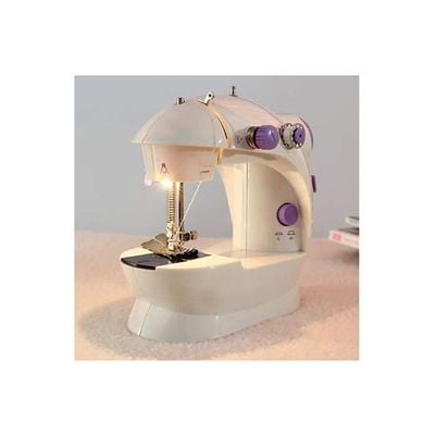 Portable Mini Sewing Machine SM-202A White/Purple