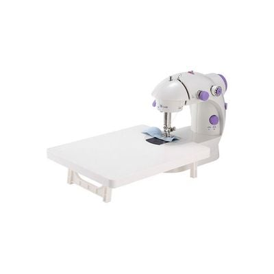 Portable Sewing Machine White/Purple 8.4x9.2x5.4inch