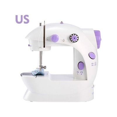 Portable Sewing Machine White/Purple 8.4x9.2x5.4inch