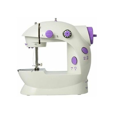Mini Sewing Machine With LED Light SM-202A White