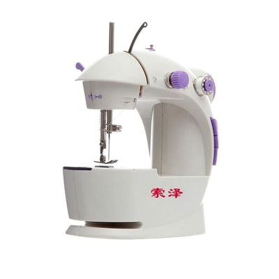 Mini Electric Sewing Machine With LED Foot Pedal FR001 Purple