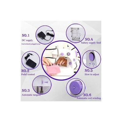 Electric Sewing Machine HQD-428 White/Purple/Silver