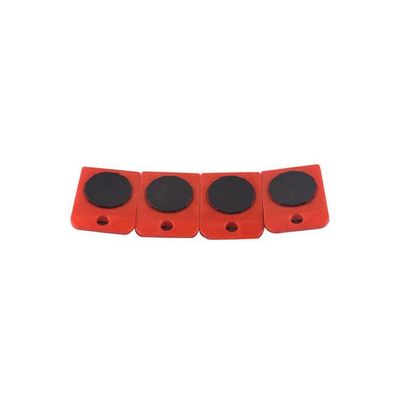 Pack Of 4 Furniture Transport Rollers Red/Black 10.05x7.5x2cm