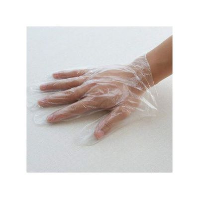 500-Piece Plastic Disposable Gloves Clear 23x26centimeter