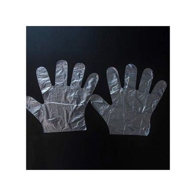 500-Piece Plastic Disposable Gloves Clear 23x26centimeter