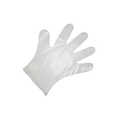 100-Piece Disposable Plastic Gloves Clear L