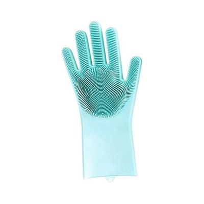 Silicone Dishwashing Glove Green 36x8x18centimeter