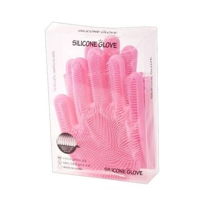 2-Piece Silicone Gloves Pink