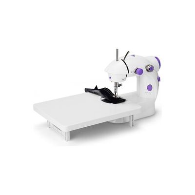 Multifunctional Sewing Machine with Power Adapter and Accessories White/Purple