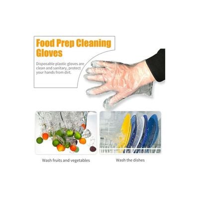 50-Piece Disposable Gloves Set Clear